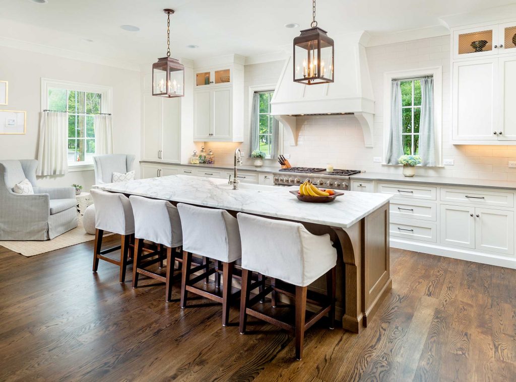 Wide-plank hardwood kitchen install in Memphis